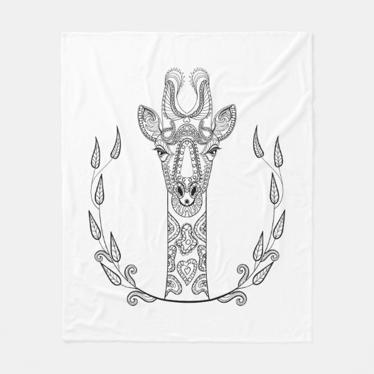Inspirierte Giraffe Fleecedecke (Vorderseite)