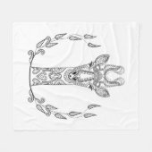 Inspirierte Giraffe Fleecedecke (Vorderseite (Horizontal))