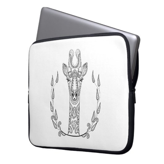 Inspirierte Giraffe Laptopschutzhülle (Vorderseite Links)