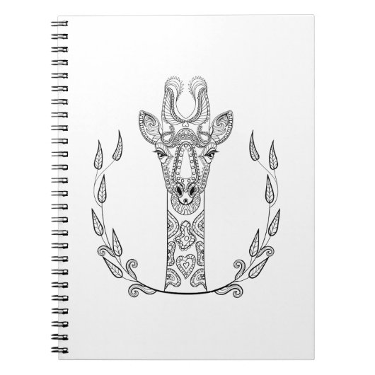 Inspirierte Giraffe Notizblock (Vorderseite)