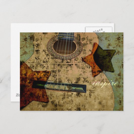 Inspirierte Gitarrenstars Postkarte (Vorne/Hinten)