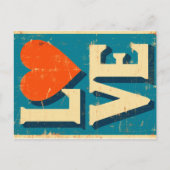 Inspirierte Grafik der Liebe 1960er Feiertagspostkarte (Vorderseite)