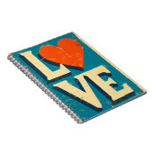 Inspirierte Grafik der Liebe 1960er Notizblock (Rechte Seite)