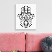 Inspirierte Hamsa Hand 6 Leinwanddruck (Insitu (Wohnzimmer))