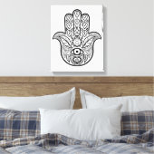 Inspirierte Hamsa Hand 6 Leinwanddruck (Insitu (Schlafzimmer))