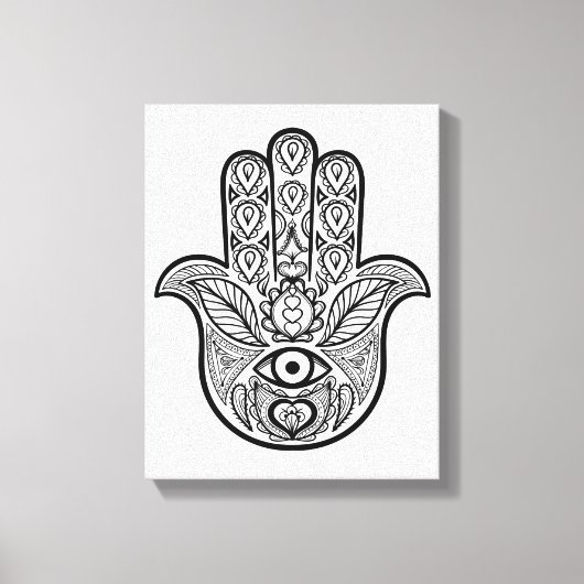 Inspirierte Hamsa Hand 6 Leinwanddruck (Vorderseite)