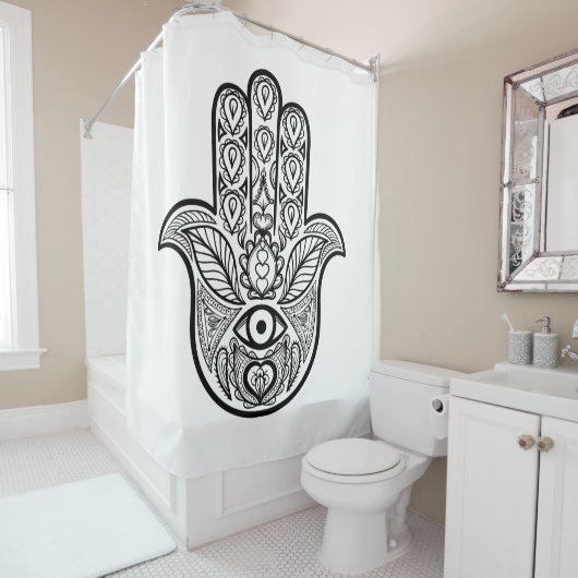 Inspirierte Hamsa Hand Duschvorhang (Beispiel)