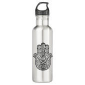 Inspirierte Hamsa Hand Edelstahlflasche (Vorderseite)