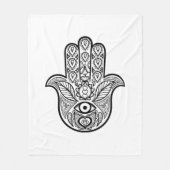 Inspirierte Hamsa Hand Fleecedecke (Vorderseite)