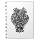 Inspirierte Hand gezeichnete verzierte Eule Notizblock (Vorderseite)