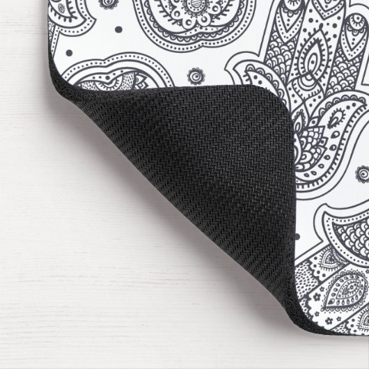 Inspirierte Hand gezeichnetes Hamsa Mousepad (Ecke)