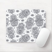 Inspirierte Hand gezeichnetes Hamsa Mousepad (Mit Mouse)