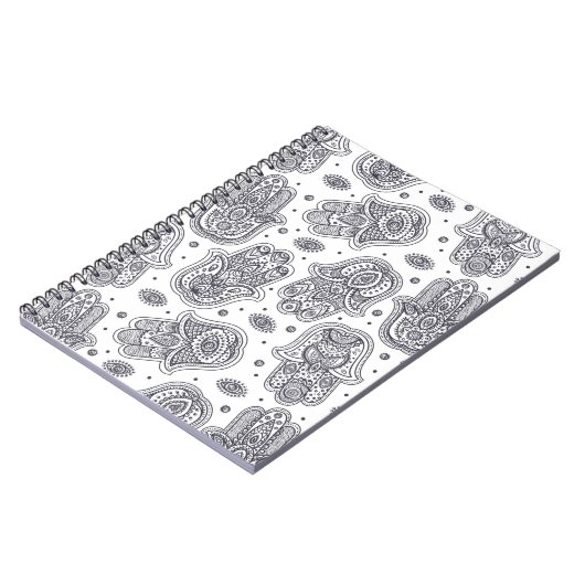 Inspirierte Hand gezeichnetes Hamsa Notizblock (Linke Seite)
