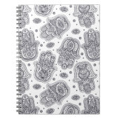 Inspirierte Hand gezeichnetes Hamsa Notizblock (Vorderseite)