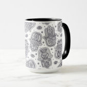 Inspirierte Hand gezeichnetes Hamsa Tasse (VorderseiteRechts)