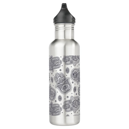 Inspirierte Hand gezeichnetes Hamsa Trinkflasche (Rechts)