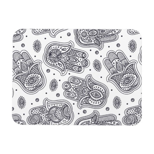 Inspirierte Handzeichnung Hamsa Magnet (Horizontal)
