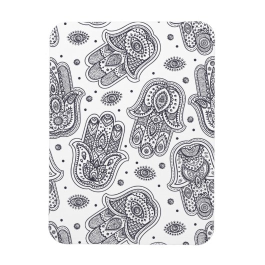 Inspirierte Handzeichnung Hamsa Magnet (Vertikal)