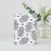 Inspirierte Handzeichnung Hamsa Postkarte (Stehend Vorderseite)
