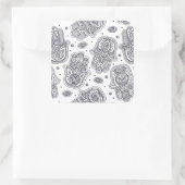 Inspirierte Handzeichnung Hamsa Quadratischer Aufkleber (Tasche)