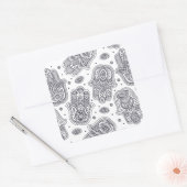 Inspirierte Handzeichnung Hamsa Quadratischer Aufkleber (Umschlag)