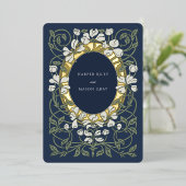 Inspirierte Hochzeit im Jugendstil Folieneinladung (Stehend vorne)