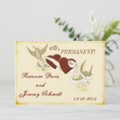 Inspirierte Hochzeitseinladung der Vintagen Einladung (Stehend Vorderseite)