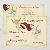 Inspirierte Hochzeitseinladung der Vintagen Einladung (Vorne/Hinten)