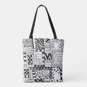 Inspirierte indische abstrakte Tabellen 2 Tasche (Rückseite)