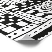 Inspirierte indische Abstrakte Zahlen 2 Poster (Ecke)