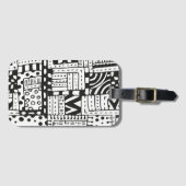 Inspirierte indische abstrakte Zahlen Gepäckanhänger (Vorderseite (Horizontal))