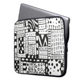 Inspirierte indische abstrakte Zahlen Laptopschutzhülle (Vorderseite Links)
