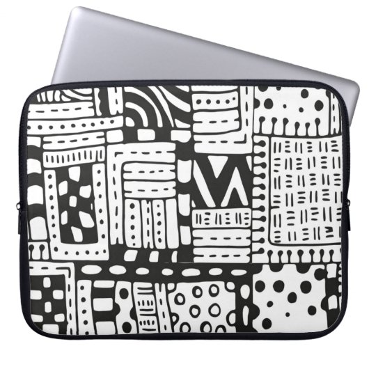 Inspirierte indische abstrakte Zahlen Laptopschutzhülle (Vorderseite)
