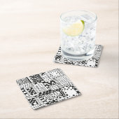 Inspirierte indische abstrakte Zahlen Rechteckiger Pappuntersetzer (Vor Ort)