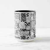 Inspirierte indische abstrakte Zahlen Tasse (Zentrum)