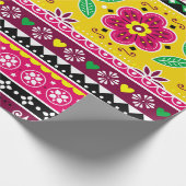 Inspirierte indische oder pakistanische LKW-Kunst Geschenkpapier (Ecke)