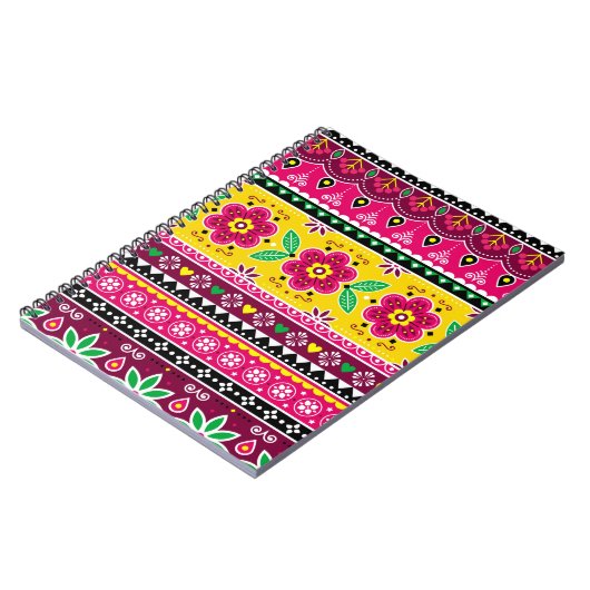 Inspirierte indische oder pakistanische LKW-Kunst Notizblock (Linke Seite)