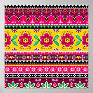 Inspirierte indische oder pakistanische LKW-Kunst Poster