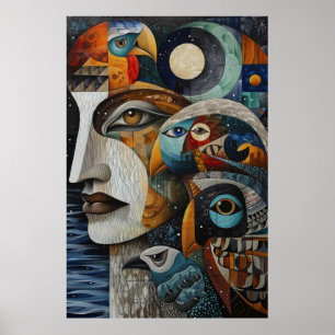 Inspirierte Kunst: Arktis und Tiere Poster