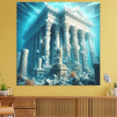 Inspirierte Kunst des Atlantis Leinwanddruck (Insitu (Wohnzimmer))