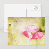 Inspirierte Pink Poppies Postkarte (Vorne/Hinten)