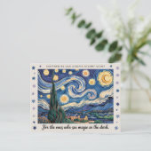 Inspirierte Postkarte Van Gogh Starry Night (Stehend Vorderseite)