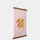 Inspirierte Rosa und Rostmut Wandteppich Mit Holzrahmen (Gewinkelt)