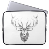 Inspirierte Rotwild-gehörnter Kopf Laptopschutzhülle (Vorderseite)