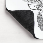 Inspirierte Rotwild-gehörnter Kopf Mousepad (Ecke)