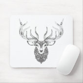 Inspirierte Rotwild-gehörnter Kopf Mousepad (Mit Mouse)