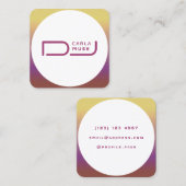 Inspirierte runde Art des modernen Tech Quadratische Visitenkarte (Vorne/Hinten)