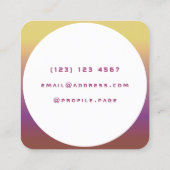 Inspirierte runde Art des modernen Tech Quadratische Visitenkarte (Rückseite)