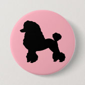 inspirierte Schaltfläche für rosa Poodle-Rock der Button (Vorderseite)