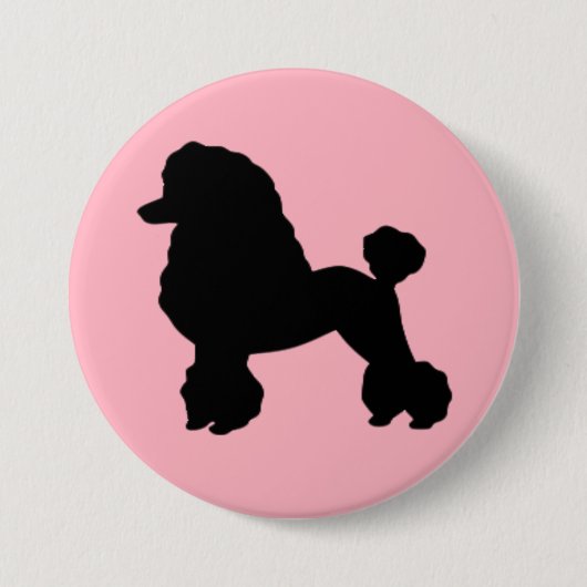 inspirierte Schaltfläche für rosa Poodle-Rock der Button (Vorderseite)